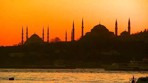 Sunset in İstanbul Stock Footage 72204648