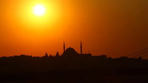 Sunset in Istanbul Stock Footage 73978415