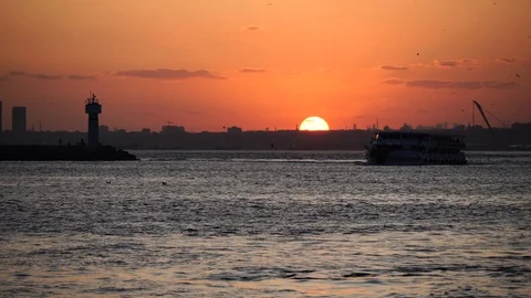Sunset in Istanbul Stock Footage 117140040