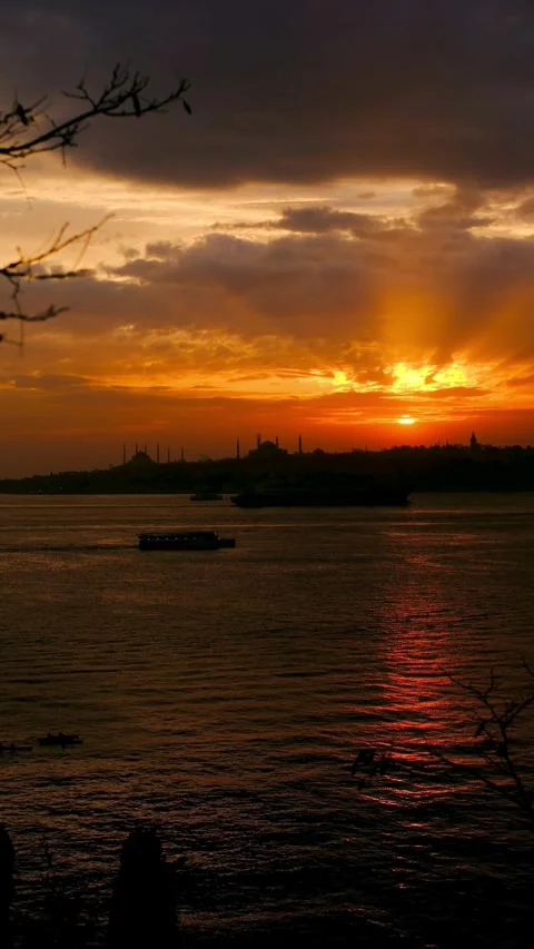 Sunset in İstanbul. Stock Footage 276410890