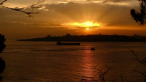 Sunset in İstanbul. Stock Footage 276410905