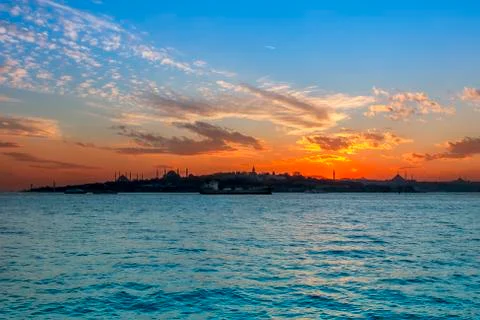 Sunset of Istanbul Stock Photos