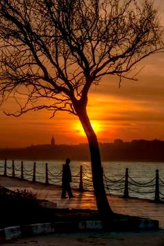 Sunset of Istanbul Stock Photos
