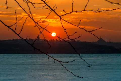 Sunset of Istanbul Stock Photos