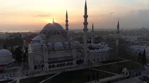Sunset in Istanbul, Turkey Stockbeeldmateriaal 125890600