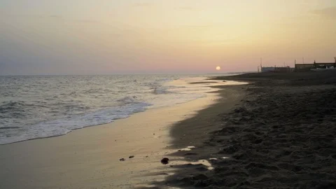 Sunset italian beach Stock Footage 88712759