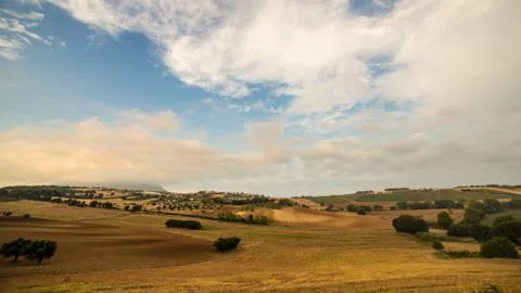 Sunset in the italian countryside Stock Photos