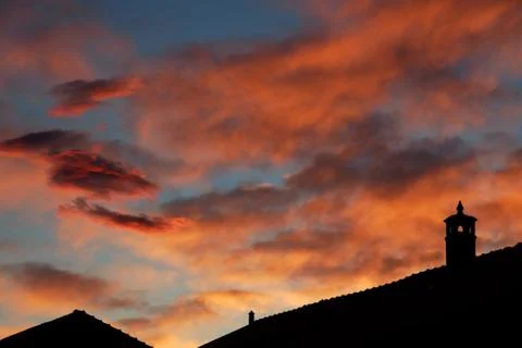 Sunset in italy Stock Photos