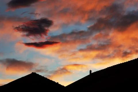 Sunset in italy Stock-Fotos