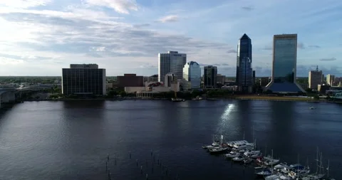 Sunset on Jacksonville, Florida Stock Footage 156561406