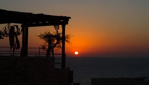 Sunset in jaffa. Stock Photos