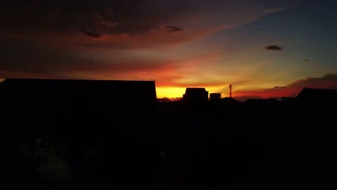Sunset jakarta like anime view Video stock 230385305