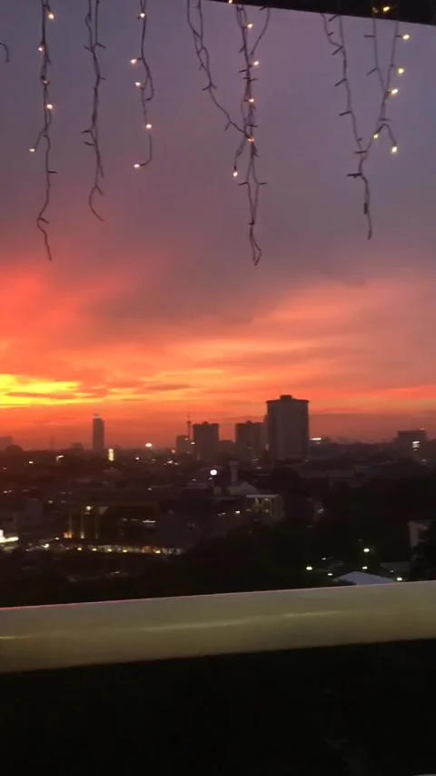 Sunset in Jakarta Stock Footage 225896495