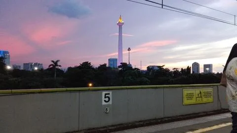 Sunset In jakarta Stock Photos