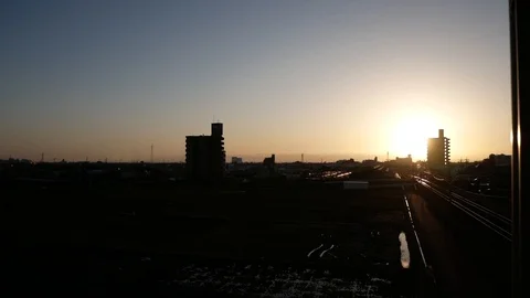 Sunset in Japan Video stock 86851497