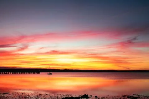 Sunset at the Jetty Stock Photos