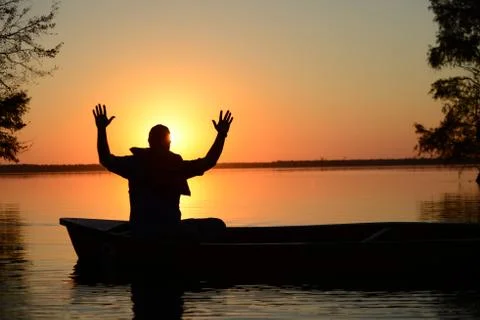 Sunset Joy Stock Photos