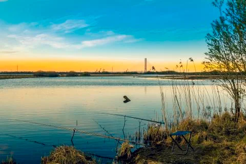 Sunset in July 스톡 사진