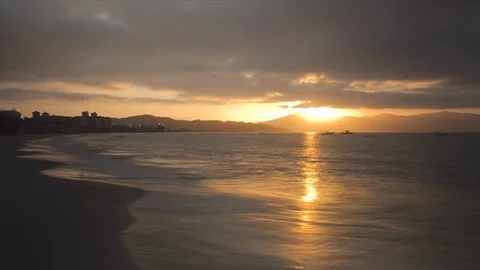 Sunset at Jurere beach Timelapse Stock Footage 90693430