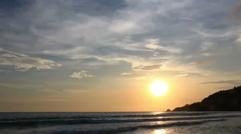 Sunset at Kalim beach,Phuket. Stock-Footage 64091879