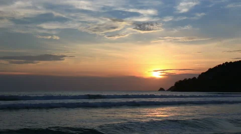 Sunset at Kalim beach,Phuket. Stock-Footage 64091905