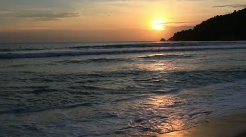 Sunset at Kalim beach,Phuket. Stock-Footage 64093240