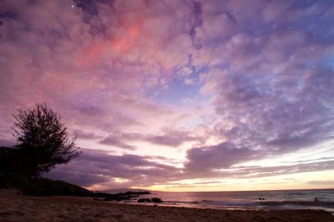 Sunset Kamaole Beach Stock-Fotos