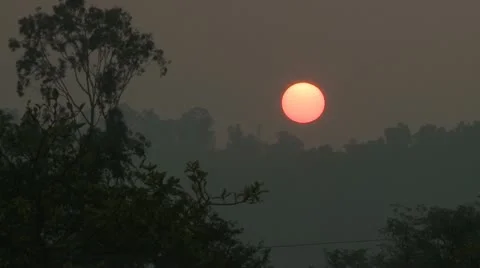 Sunset in Kangra India Video stock 10806549