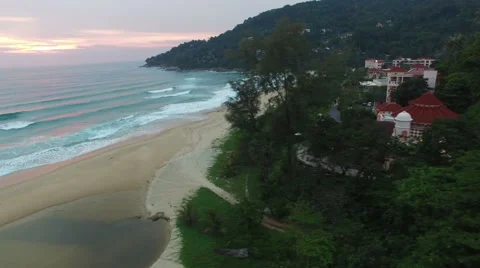 Sunset at Karon beach Stock Footage 65987869