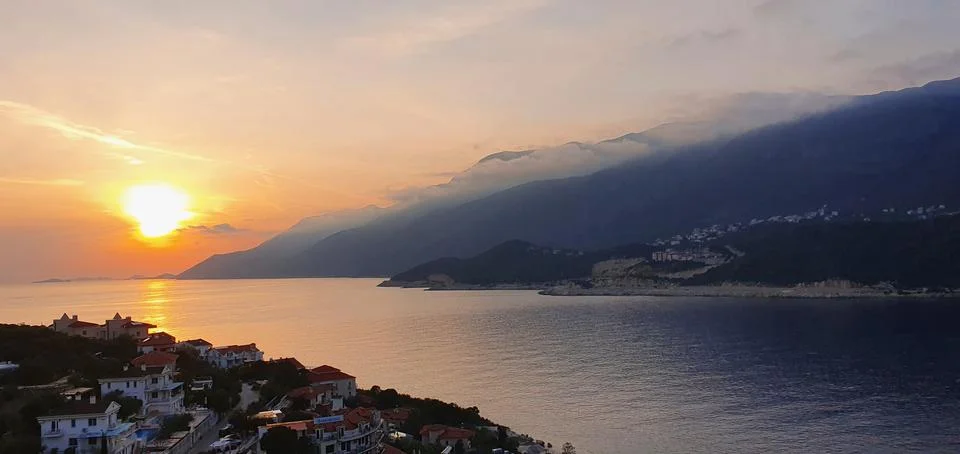 Sunset in Kas Foto stock