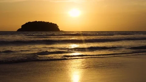 Sunset at Kata Beach, Phuket Stock-Footage 77874095