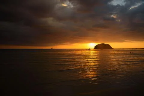 Sunset at Kata beach, Phuket Stock Photos
