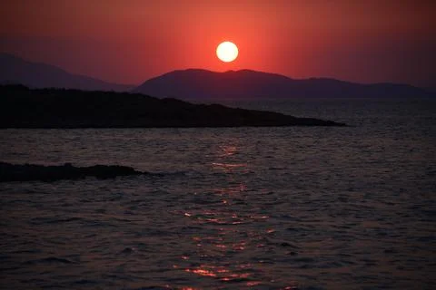 Sunset Kavouri Beach Stock Photos