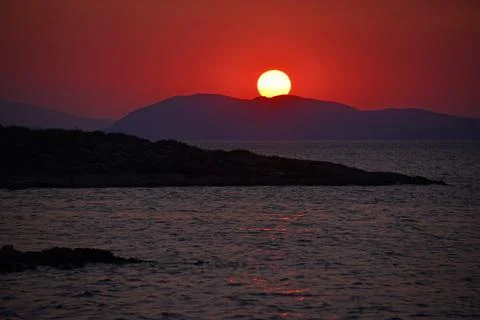 Sunset Kavouri Beach Stock Photos