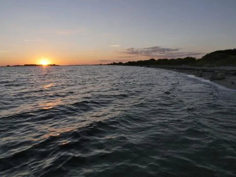 Sunset Kayak Man Stock Photos