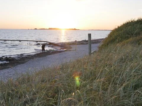 Sunset Kayak Man Stock Photos