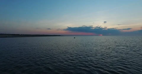 Sunset Kayaking with Drone in 4k Stock Footage 52755840