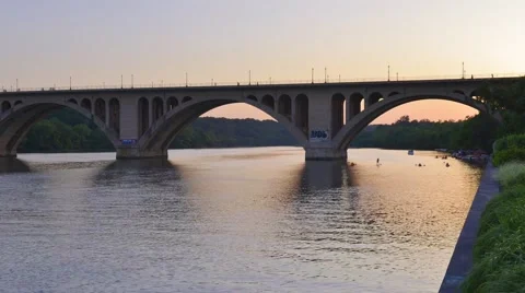 Sunset Kayaking In Georgetown Stock Footage 62897614