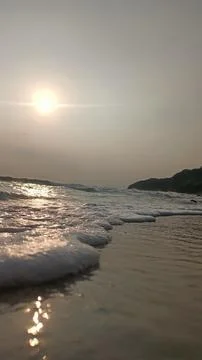 Sunset on Kebumen Beach Stock Photos