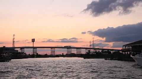 Sunset in Kemah, Texas Vidéo 62493014