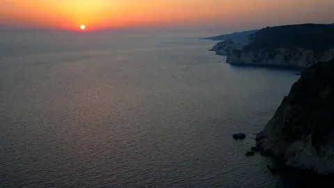 Sunset at Keri Caves Stock Footage 77913131