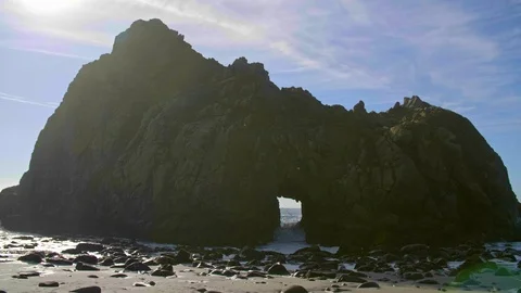 Sunset Key Hole Rock Big Sur California Stock Footage 103351628