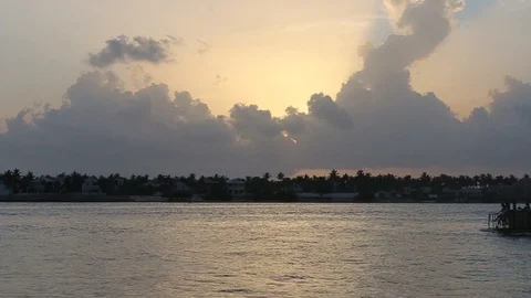 Sunset  key party boats Stock Footage 104739006