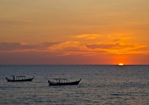 Sunset in Khao Lak Stock Photos