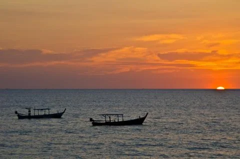 Sunset in Khao Lak Stock Photos