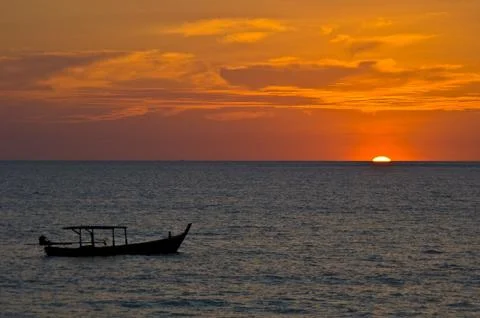 Sunset in Khao Lak Stock Photos