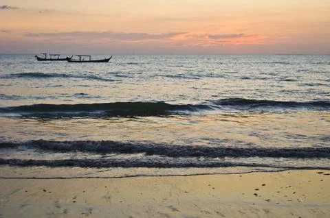 Sunset in Khao Lak Stock Photos