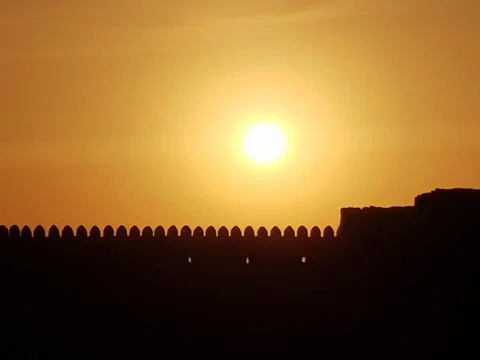 Sunset in Khiva Stock Photos