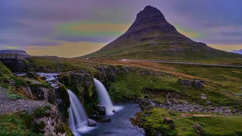 Sunset in kirkjufellsfoss 動画素材 116341369
