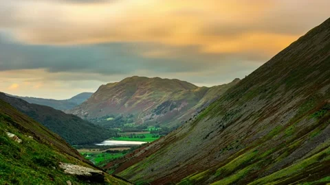 Sunset on Kirkstone Pass Stock Footage 143089945